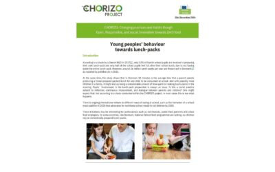 CHORIZO #7 Newsletter is out! Young peoples’ behaviour towards lunch-packs