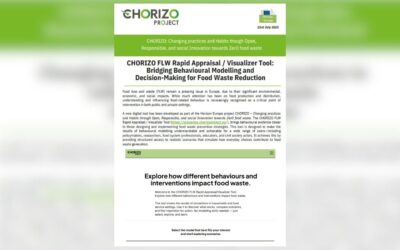 CHORIZO #12 Newsletter is out! CHORIZO FLW Rapid Appraisal / Visualizer Tool: Bridging Behavioural Modelling and Decision-Making for Food Waste Reduction