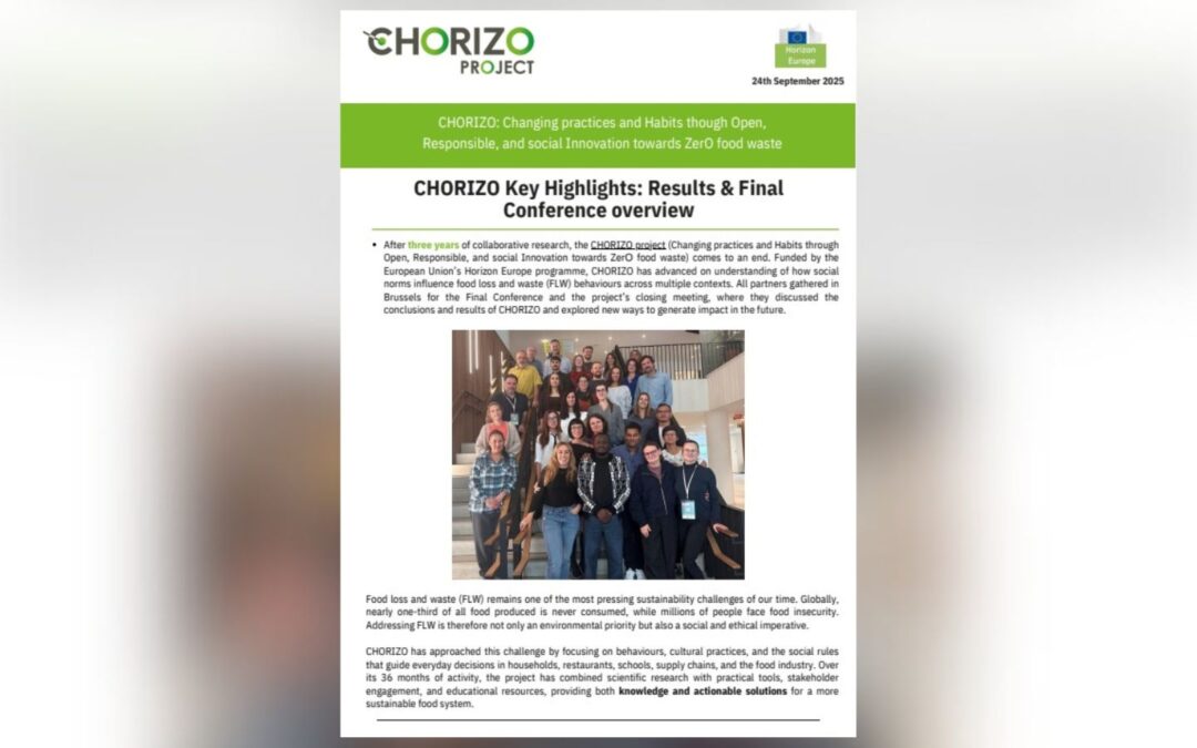 BREAKING NEWS | Final Newsletter is out! CHORIZO Key Highlights: Results & Final Conference overview